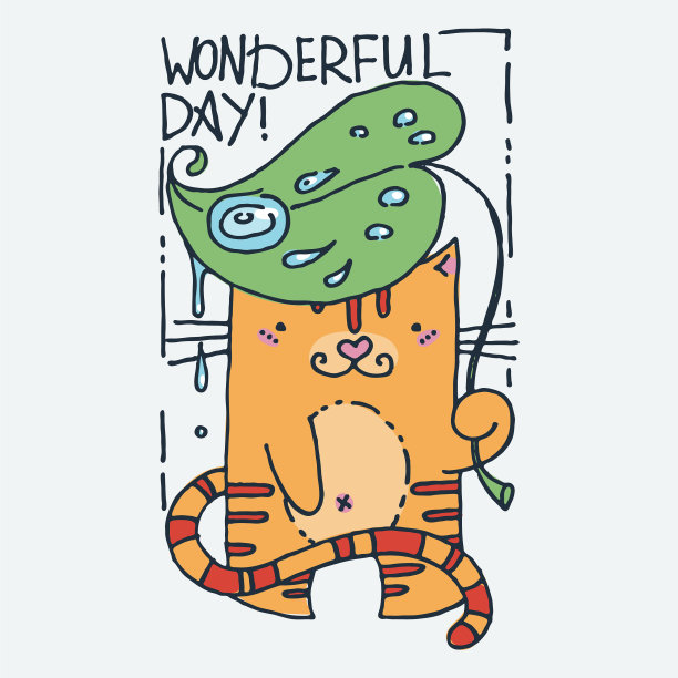 可爱的卡通动物剪辑艺术为儿童设计图片下载