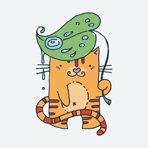 可爱的卡通动物剪辑艺术为儿童设计图片下载