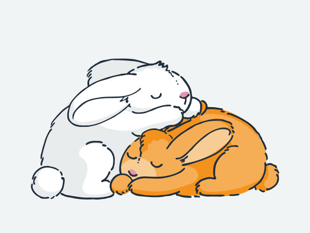 可爱的卡通动物剪辑艺术为儿童设计图片下载