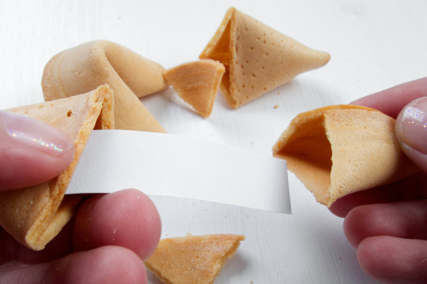 幸运饼干的建议，动机格言和空白的复制图片下载