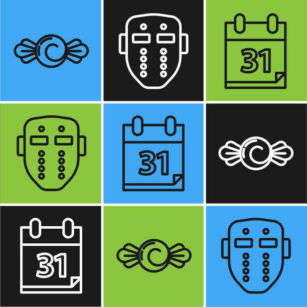 设定线糖果日历与万圣节日期31图片下载