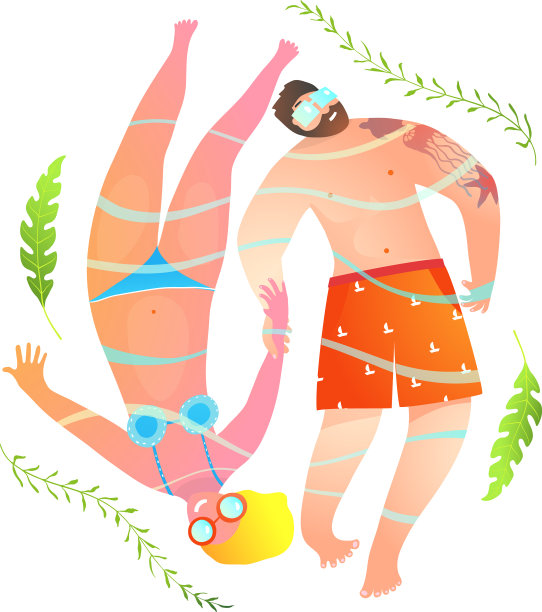 天堂般的夏日热带风光与年轻图片下载