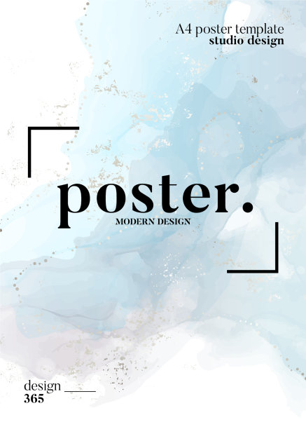 蓝墨水抽象水彩云液体墨水图片下载