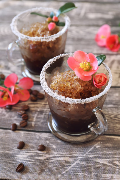 咖啡格兰尼塔，两杯夏日甜点图片下载