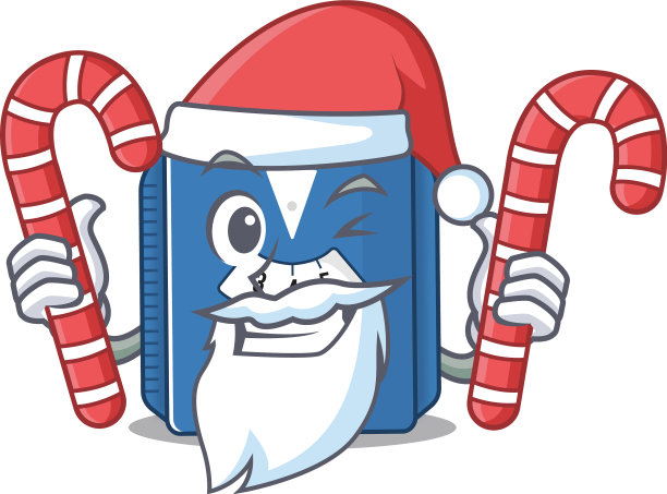 停车盘上的卡通人物穿着圣诞老人服装图片下载