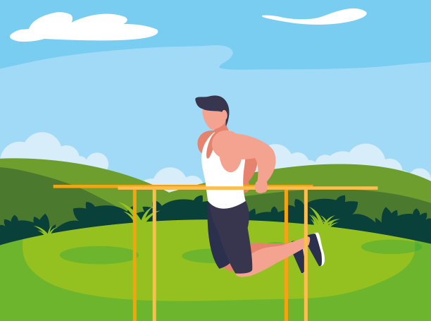 悬挂在户外或健身房的单杠上图片下载