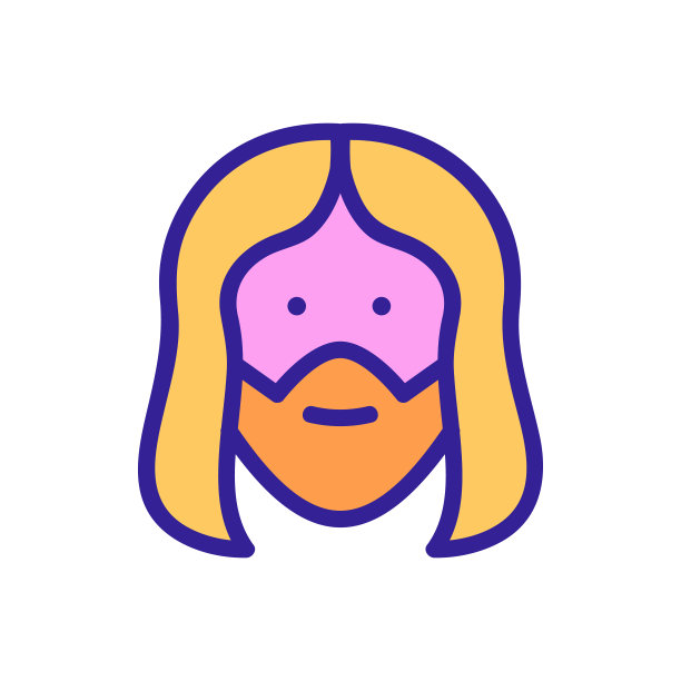 图像耶稣基督图标矢量轮廓插图图片下载