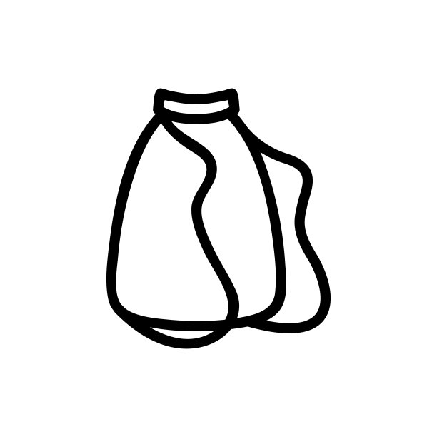 旅行皱边背包侧视图图标矢量轮廓插图图片下载