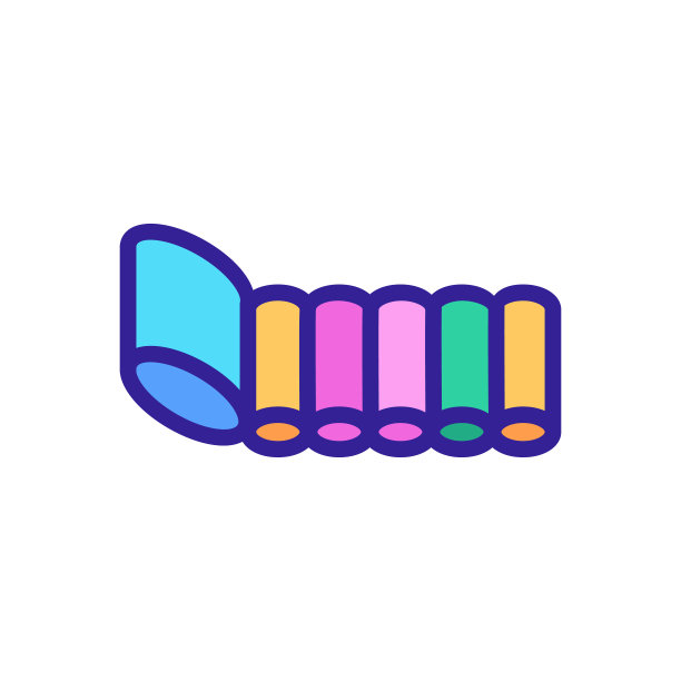 气垫与枕头图标矢量大纲插图图片下载