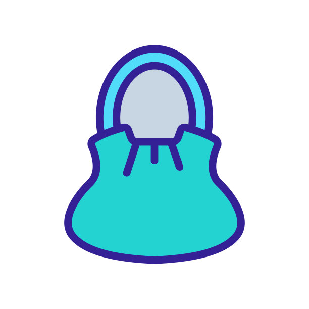 宽松的女人袋图标向量。图片下载