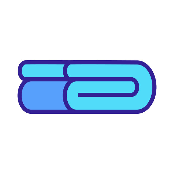 毛巾整齐包裹的图标矢量轮廓插图图片下载