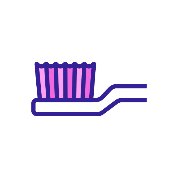 机械牙刷头近视图图标矢量轮廓说明图片下载