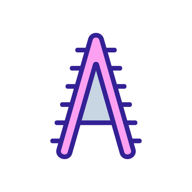 楼梯侧视图图标矢量轮廓插图图片下载