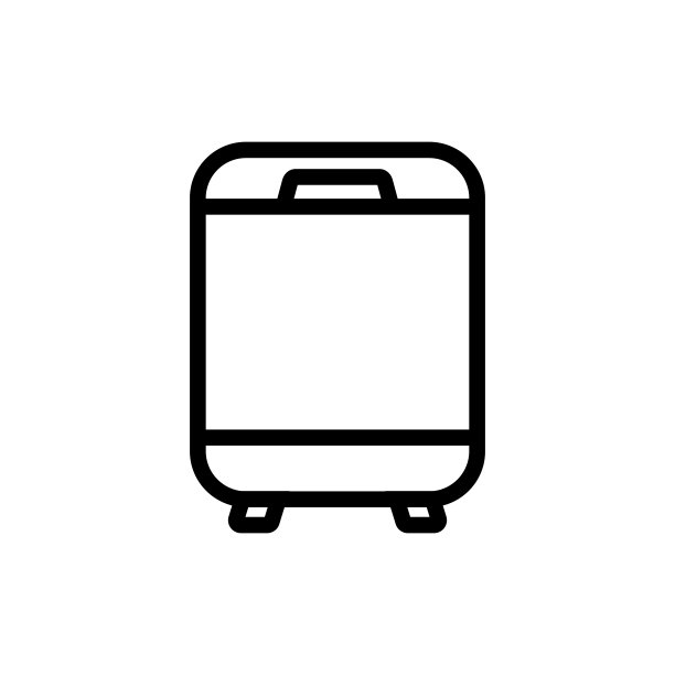 关闭化妆冰箱前视图图标矢量大纲插图图片下载