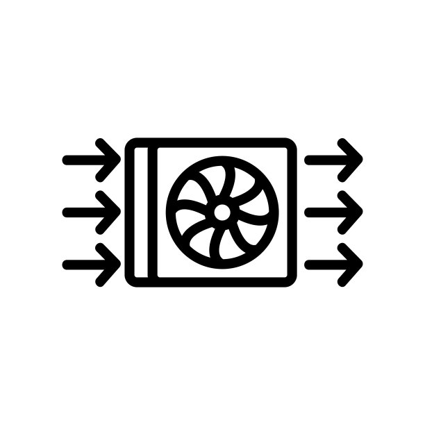 过滤器通风图标矢量轮廓插图图片下载