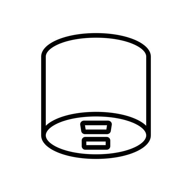 便携式椭圆形电源银行侧视图图标矢量轮廓说明图片下载