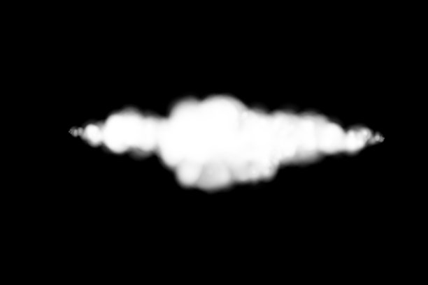白云孤立在黑色背景上。图片下载