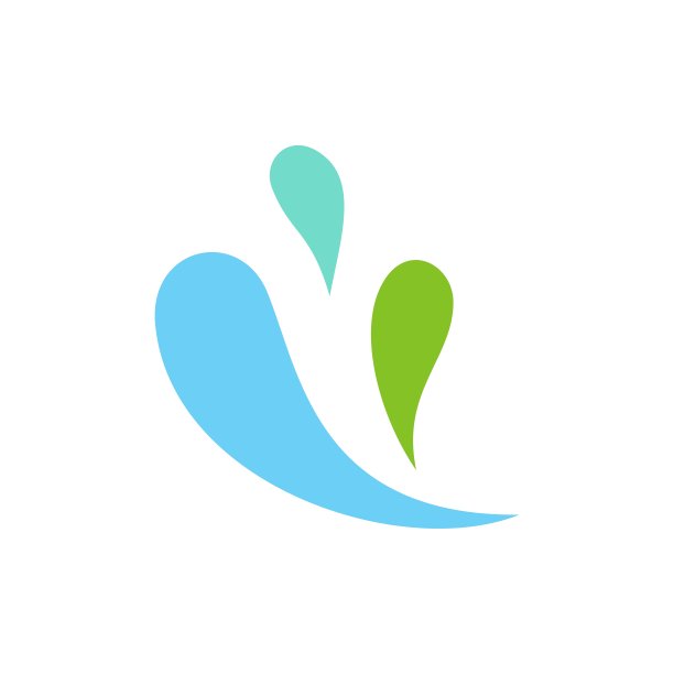 自然喷溅水标志模板插图设计。向量EPS 10。图片下载