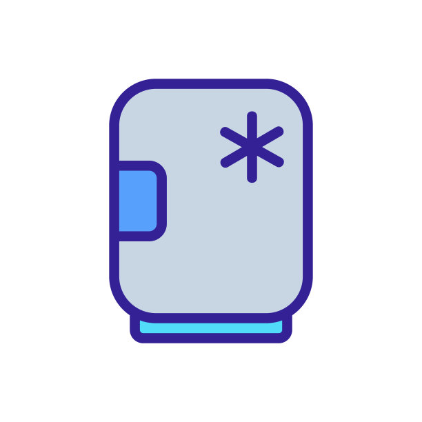 冷冻容器图标矢量轮廓插图图片下载