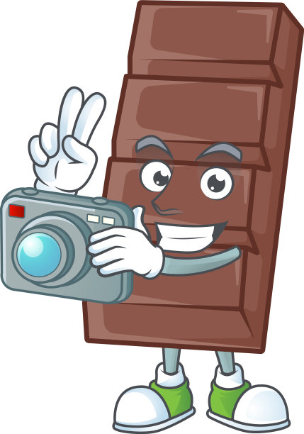 很酷的摄影师，巧克力棒的角色图片下载