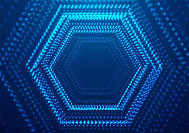 霓虹发光的未来多边形粒子抽象背景素材图片