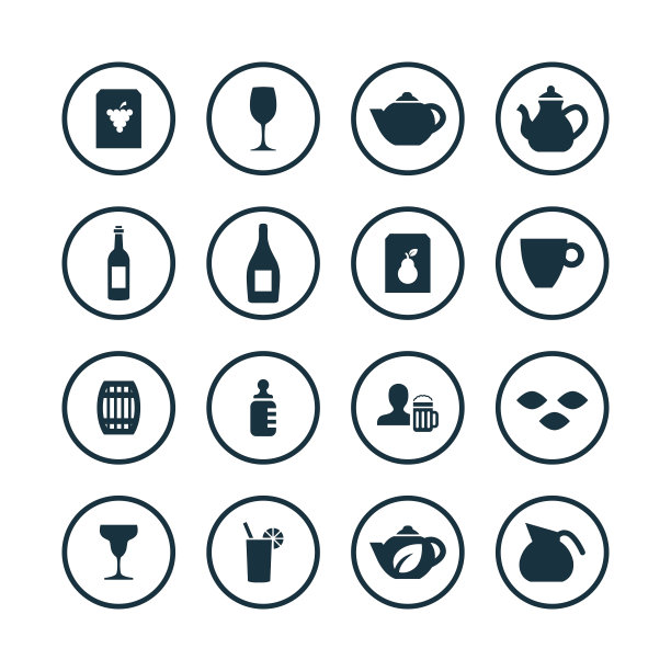 饮料图标通用集图片下载