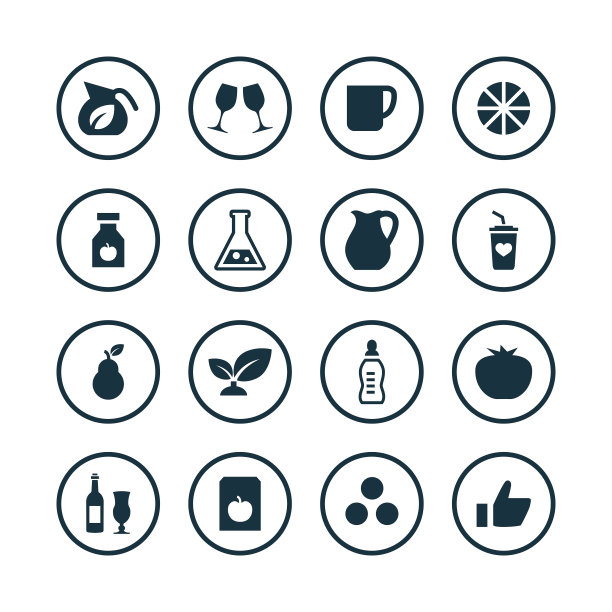 饮料图标通用集图片下载