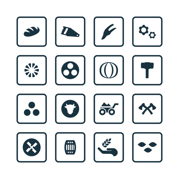 农业，农场图标通用集图片下载