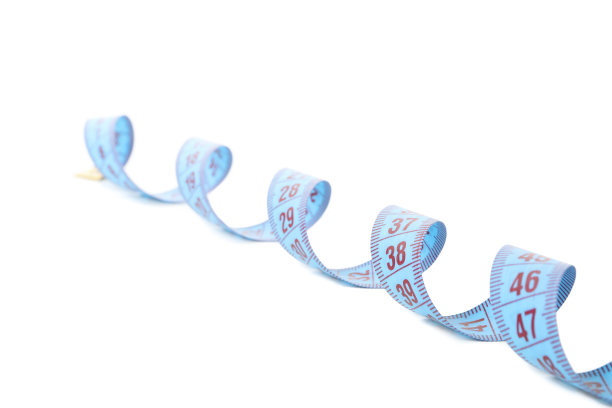 白色背景上隔离的卷尺。减肥图片下载