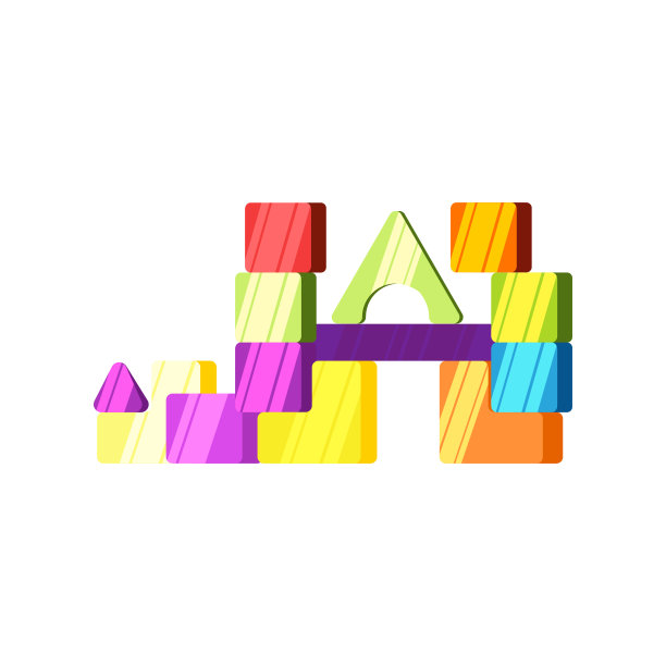 玩具积木插图图片下载
