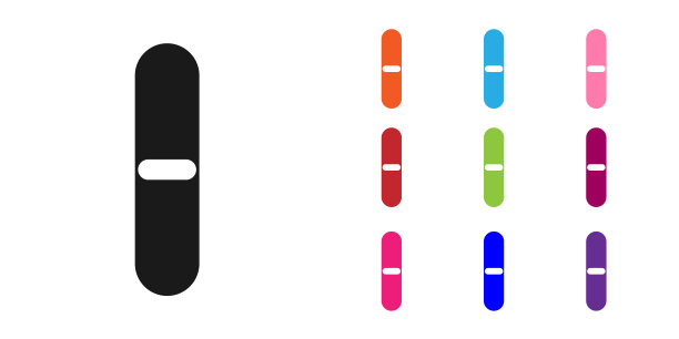 黑色指甲文件图标孤立在白色背景。修指甲的工具。设置图标丰富多彩。矢量图图片下载