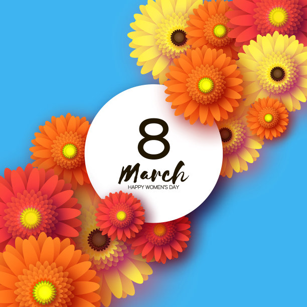 美丽的非洲菊花折纸分层花图片下载