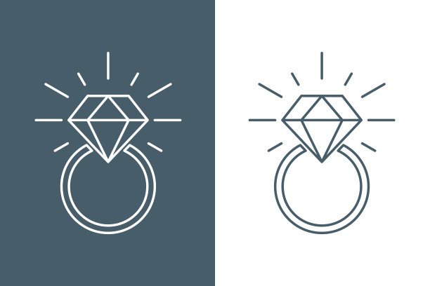 订婚钻戒或结婚戒指。图片下载