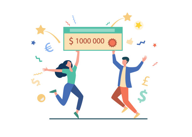 快乐的男孩和女孩赢得了奖金图片下载