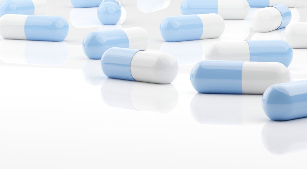 药丸在白色背景上的3d渲染图片下载