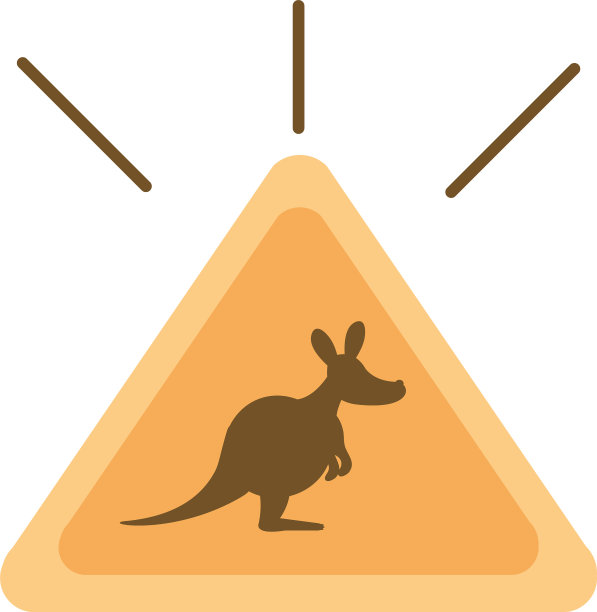 标志牌交通袋鼠澳大利亚图标上图片下载