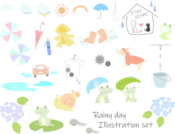 插图套下雨天图片下载