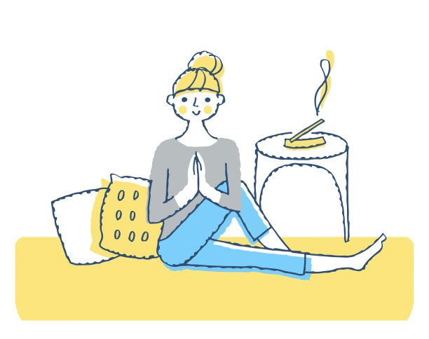 年轻女子在房间里做瑜伽图片下载