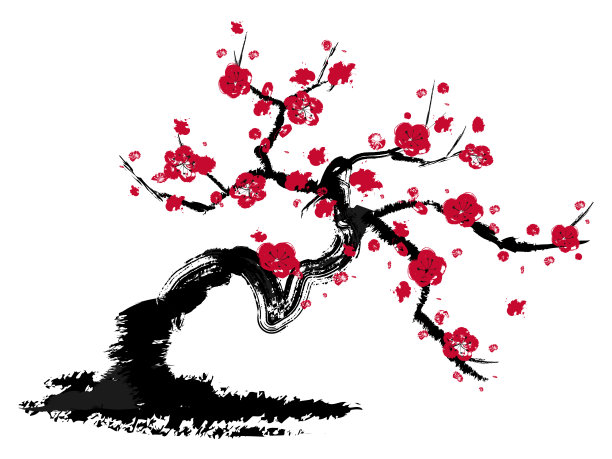 梅树矢量图。图片下载