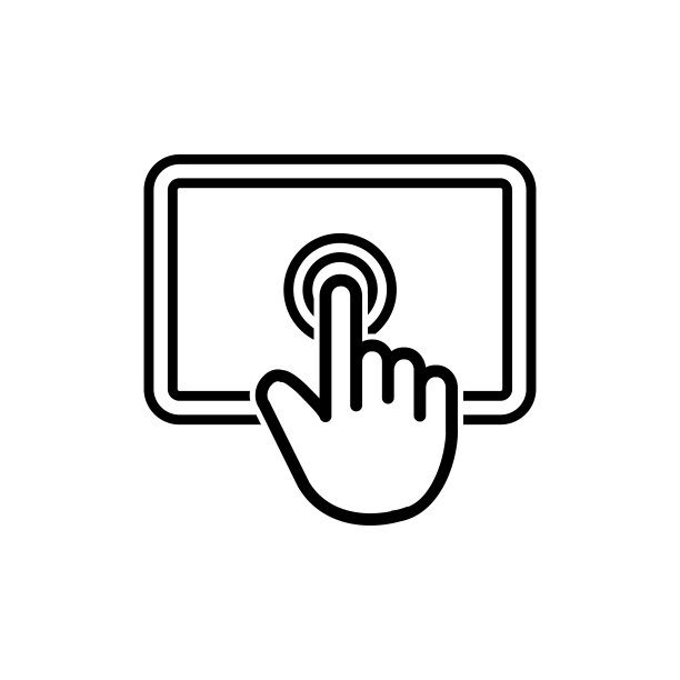 触摸屏图标平面矢量模板设计流行图片下载