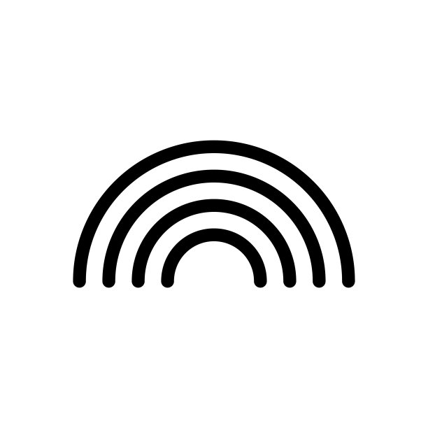 彩虹图标平面矢量模板设计流行图片下载