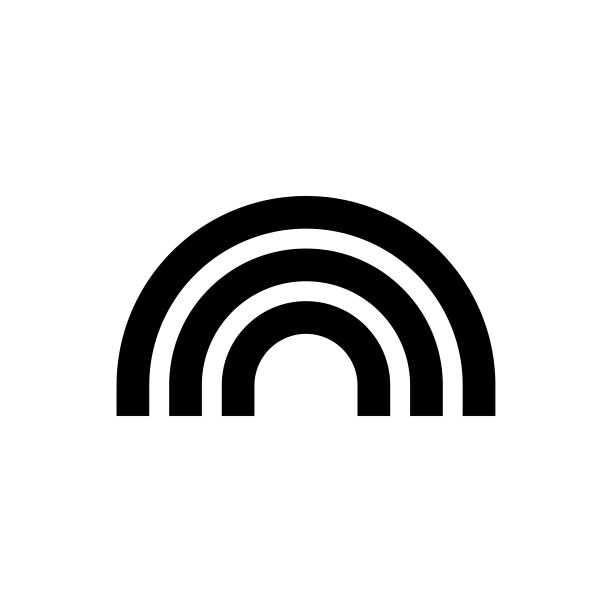 彩虹图标平面矢量模板设计流行图片下载