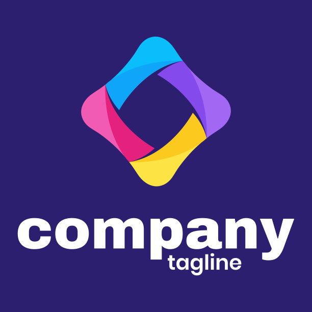 抽象的方形星彩色标志向量图片下载