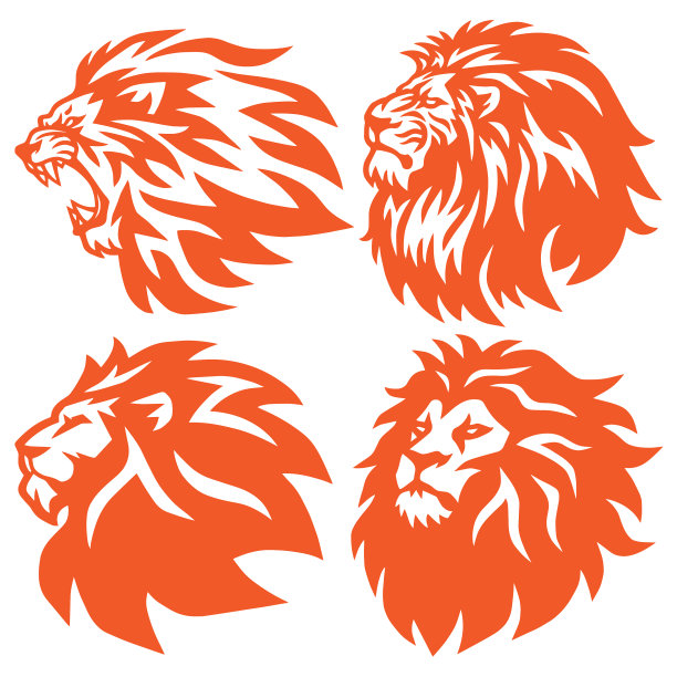 狮子头标志套装系列终极系列图片下载