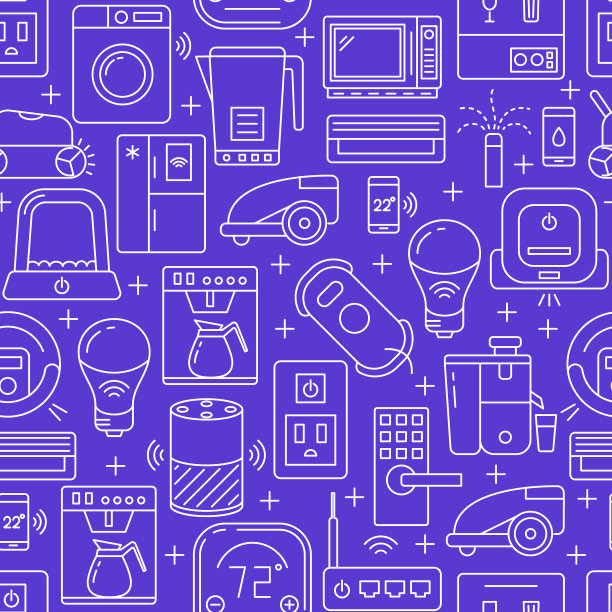 智能家居无缝模式的线条风格图片下载