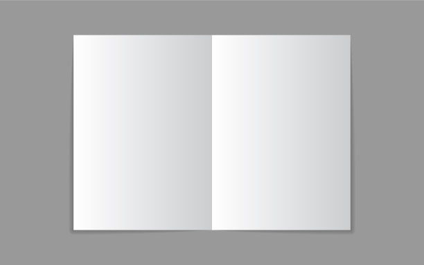 空白白纸打开前视图图片下载
