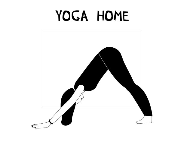 在家里做瑜伽的女人。图片下载