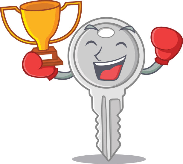 神奇的拳击赢家关键在吉祥物卡通图片下载