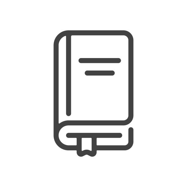 教育书籍或字典大纲图标。图片下载