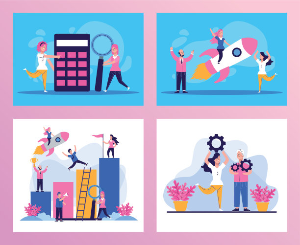 捆绑优雅商务人士场景图片下载